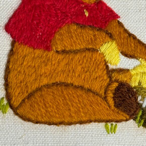 Vintage Winnie the Pooh and Friends Embroidery 1970's Handmade - Picture 7 of 14